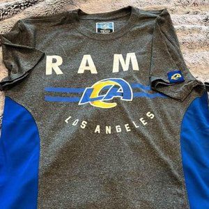 NWT LA Rams Polyester Short Sleeve Shirt